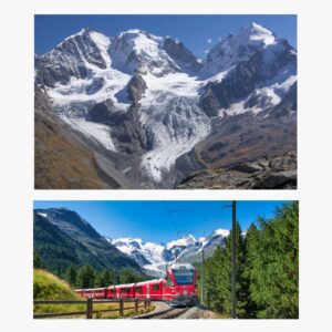 Z Jeziora Como trasą Bernina Express: Diavolezza  – St. Moritz – Chiavenna