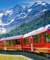 Z Jeziora Como trasą Bernina Express: Diavolezza  – St. Moritz – Chiavenna